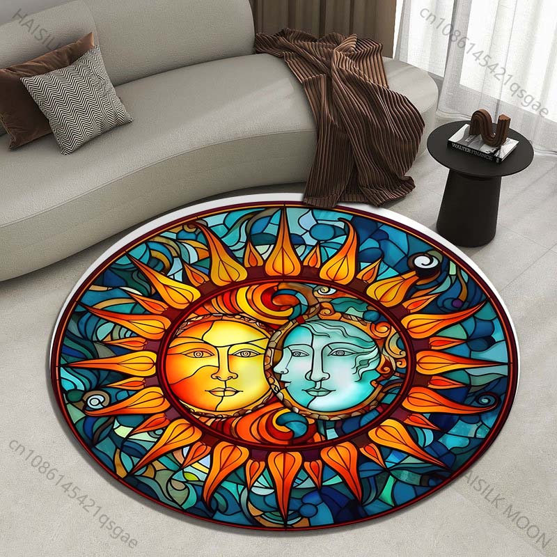 Stained Glass Sun and Moon Har - Commercial Glass Printing recension och pris