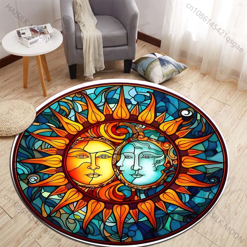 Stained Glass Sun and Moon Har - Commercial Glass Printing recension och pris
