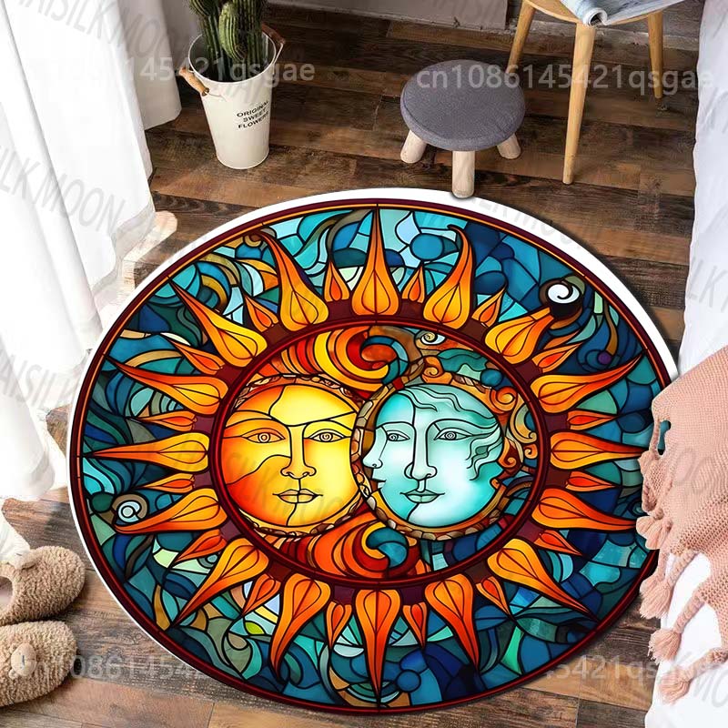 Stained Glass Sun and Moon Har - Commercial Glass Printing recension och pris