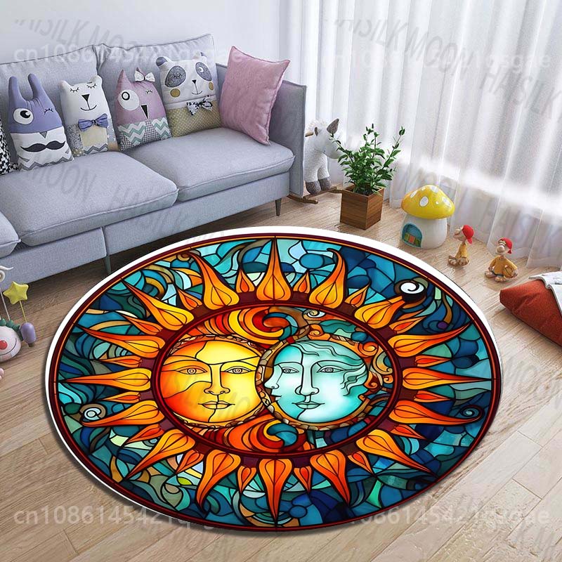 Stained Glass Sun and Moon Har - Commercial Glass Printing recension och pris