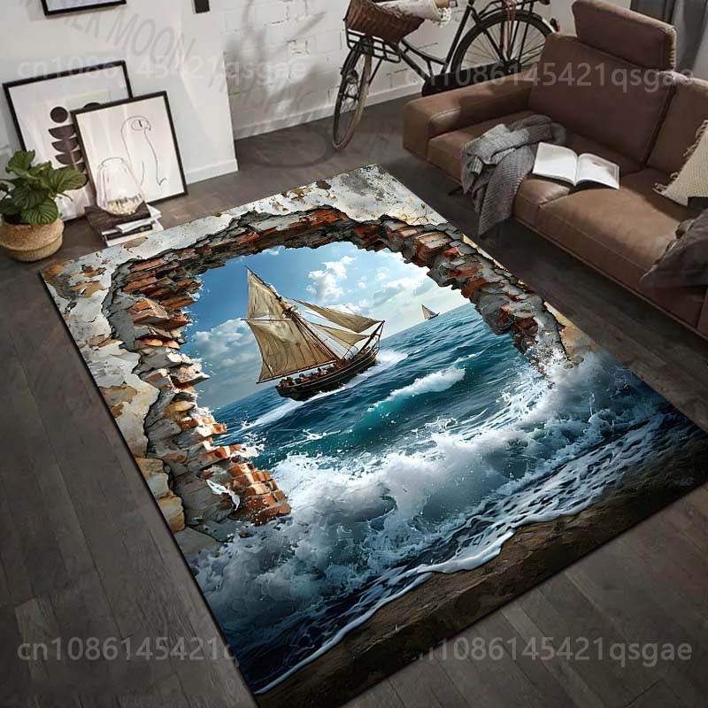 1PC Sailing ship through broke - Commercial Wall Printing recension och pris