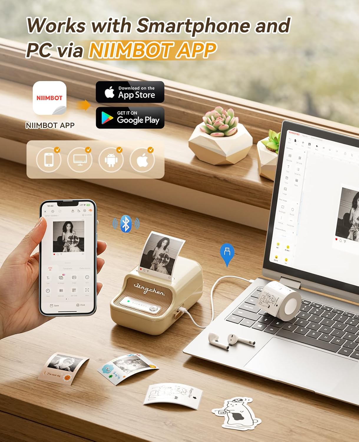 300DPI Wireless Niimbot B21 Pr - Commercial Photo Printer recension och pris