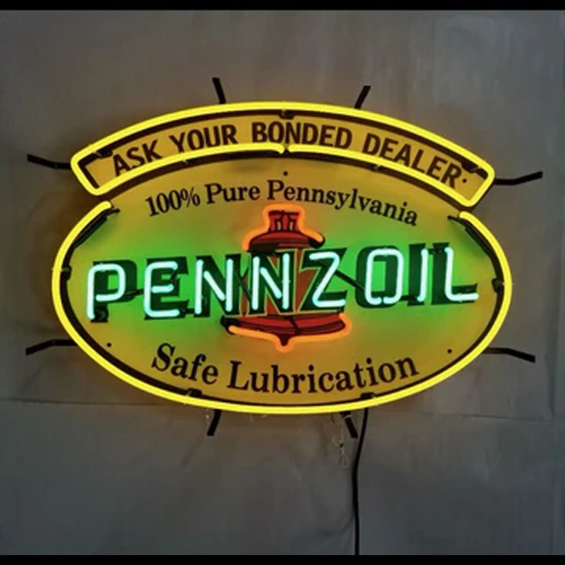 Neon Signs for Pennzoi Gas Han - Commercial Glass Printing recension och pris